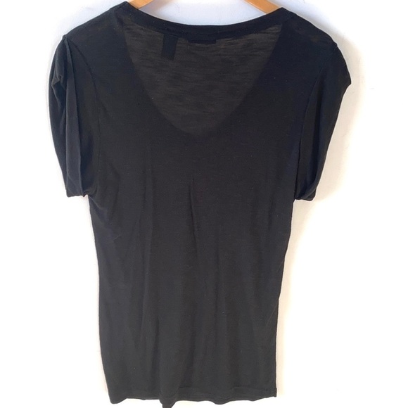 New York & Co. Black short sleeve blouse with chain hanging detailing, Size M - Picture 5 of 5